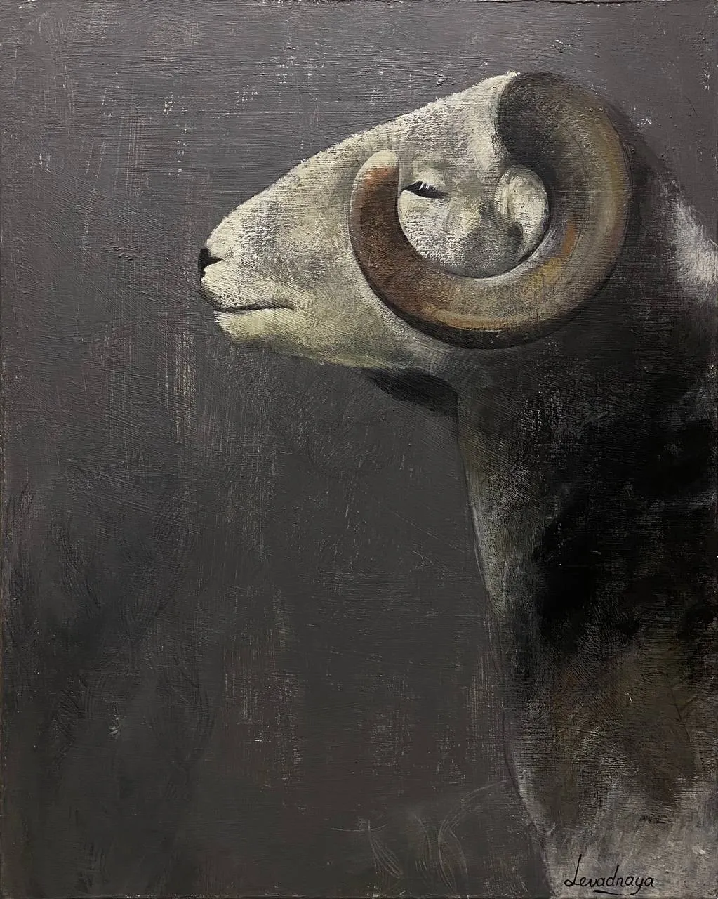 Зображення "The ram" від Milana Levadna, розмір: 40x60 cm, матеріали: Oil on canvas, медіум: Живопис, місто: Kharkiv
