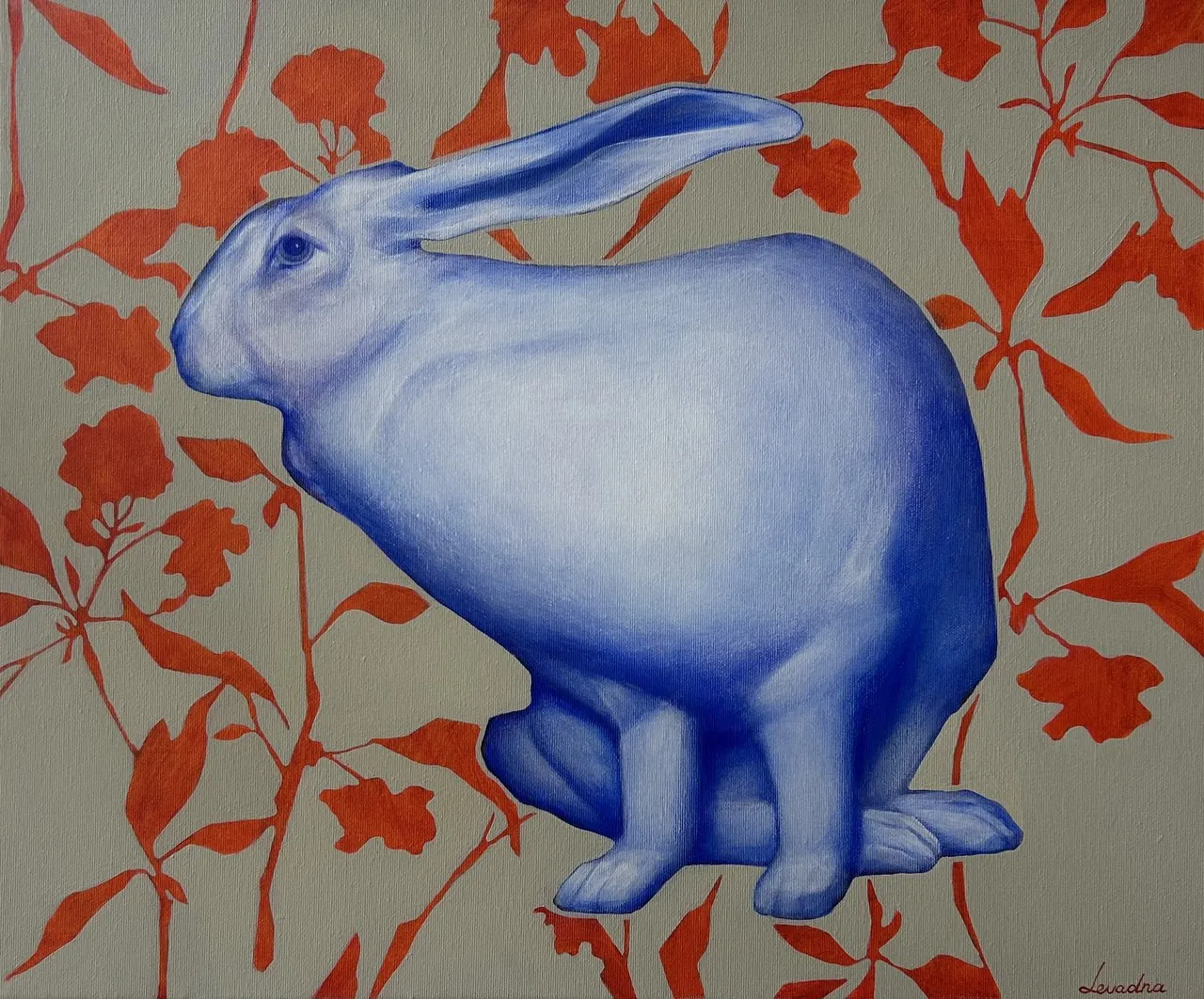 Зображення "Blue-eared" від Milana Levadna, розмір: 50x70 cm, матеріали: Acrylic on canvas, медіум: Живопис, місто: Lviv